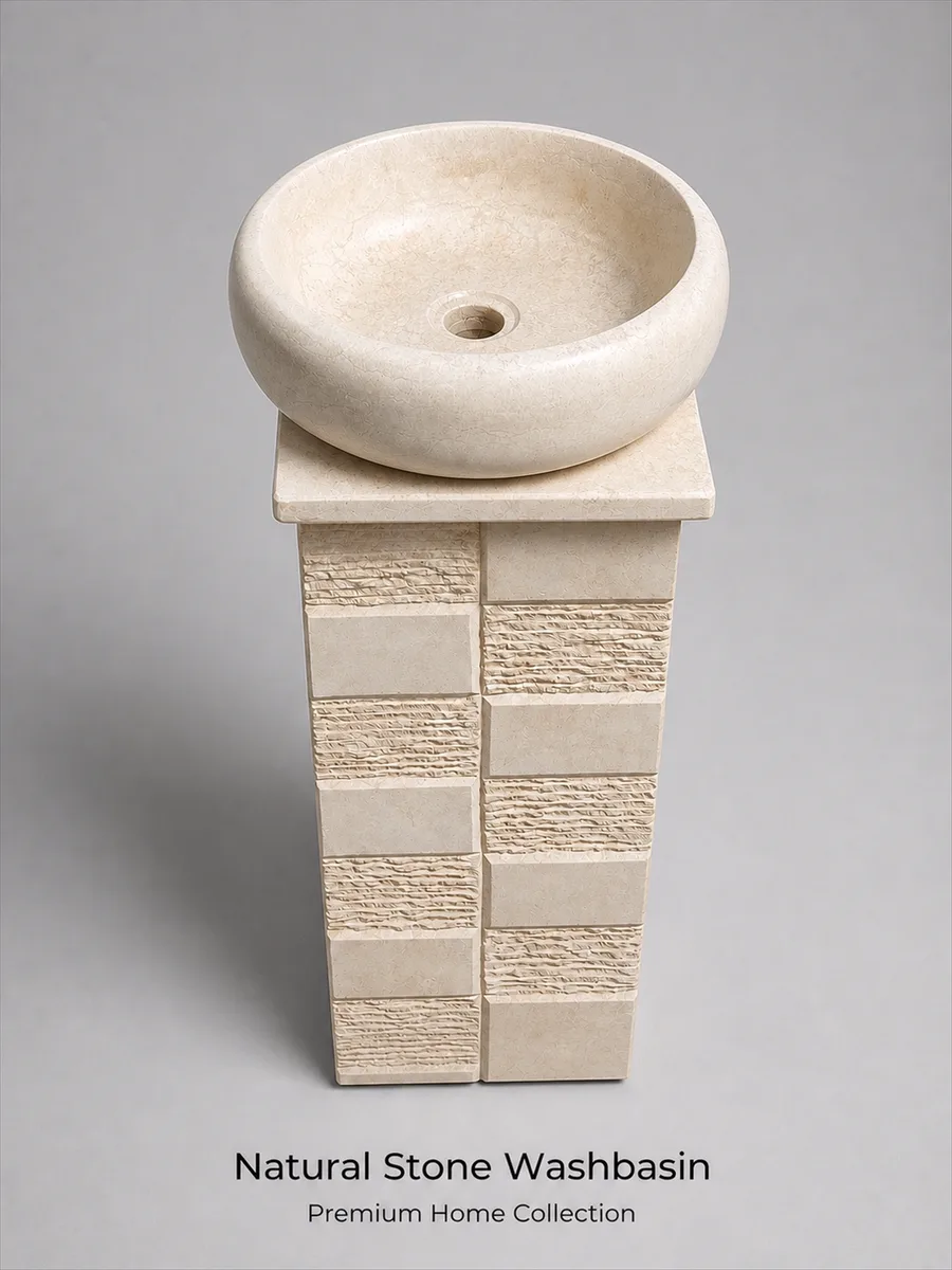 Round Stone Washbasin — product photo