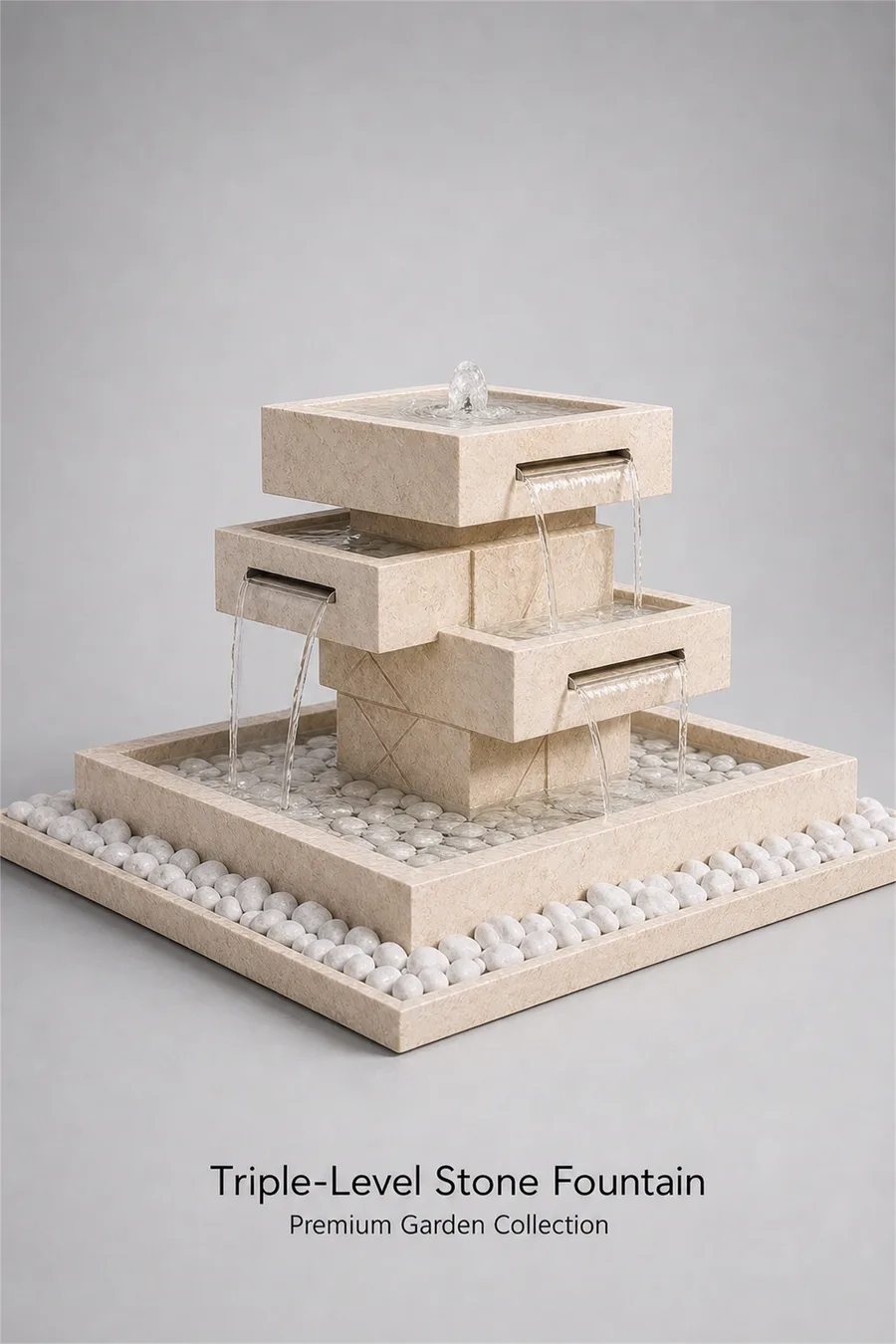 Three-Tier Stone Fountain — product photo