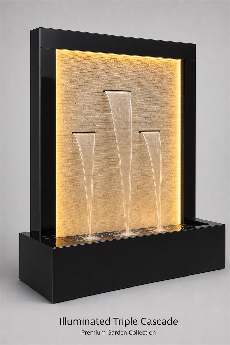 Illuminated Three-Cascade Fountain — product photo