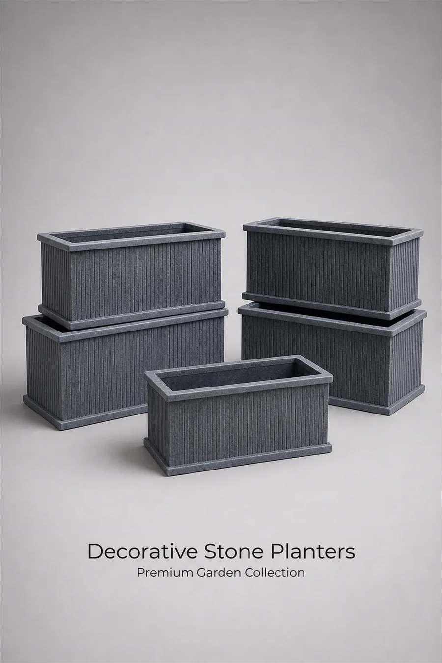 Rectangular Stone Planters — product photo