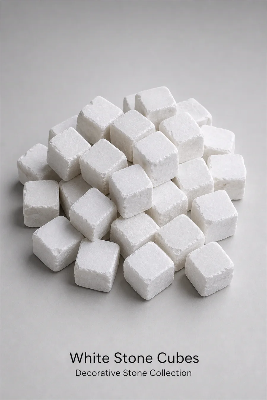 White Cubed Stone Chippings — product photo