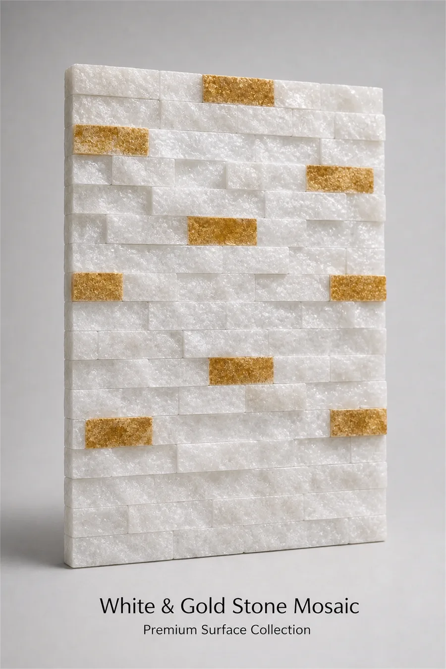 White and Gold Stone Mosaic — product photo