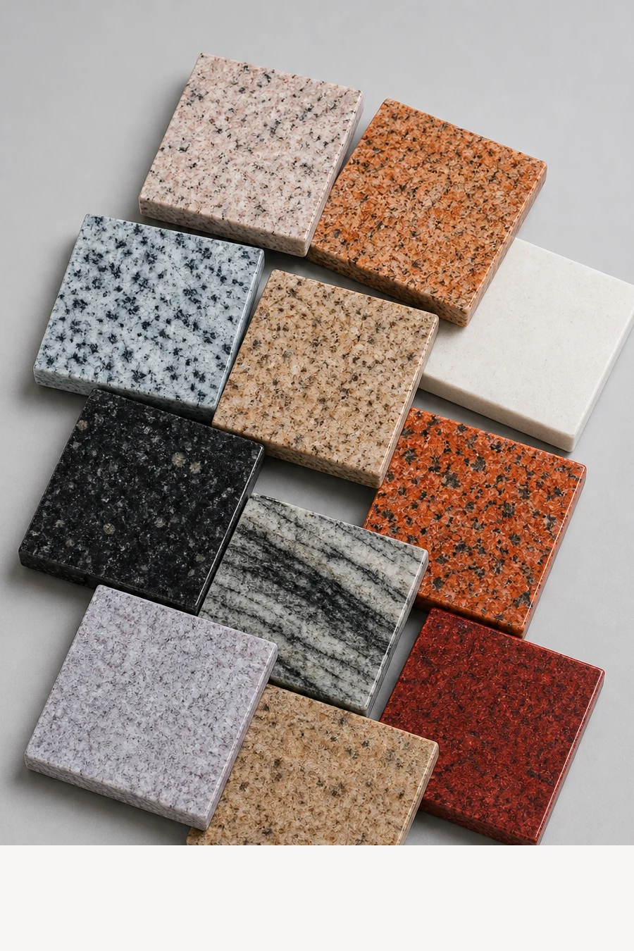 Natural granite floor tile colour samples