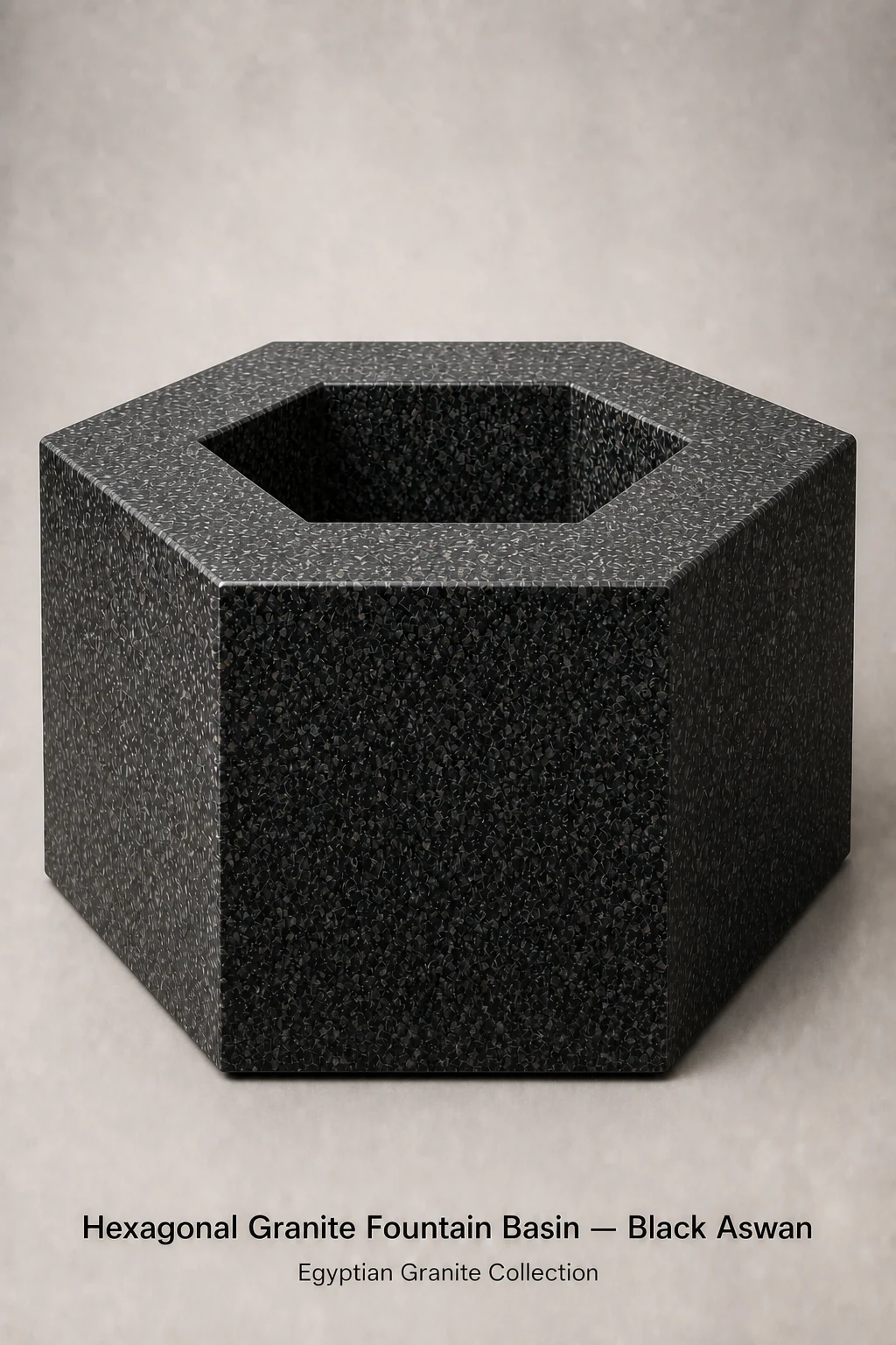 Hexagonal Granite Fountain Basin