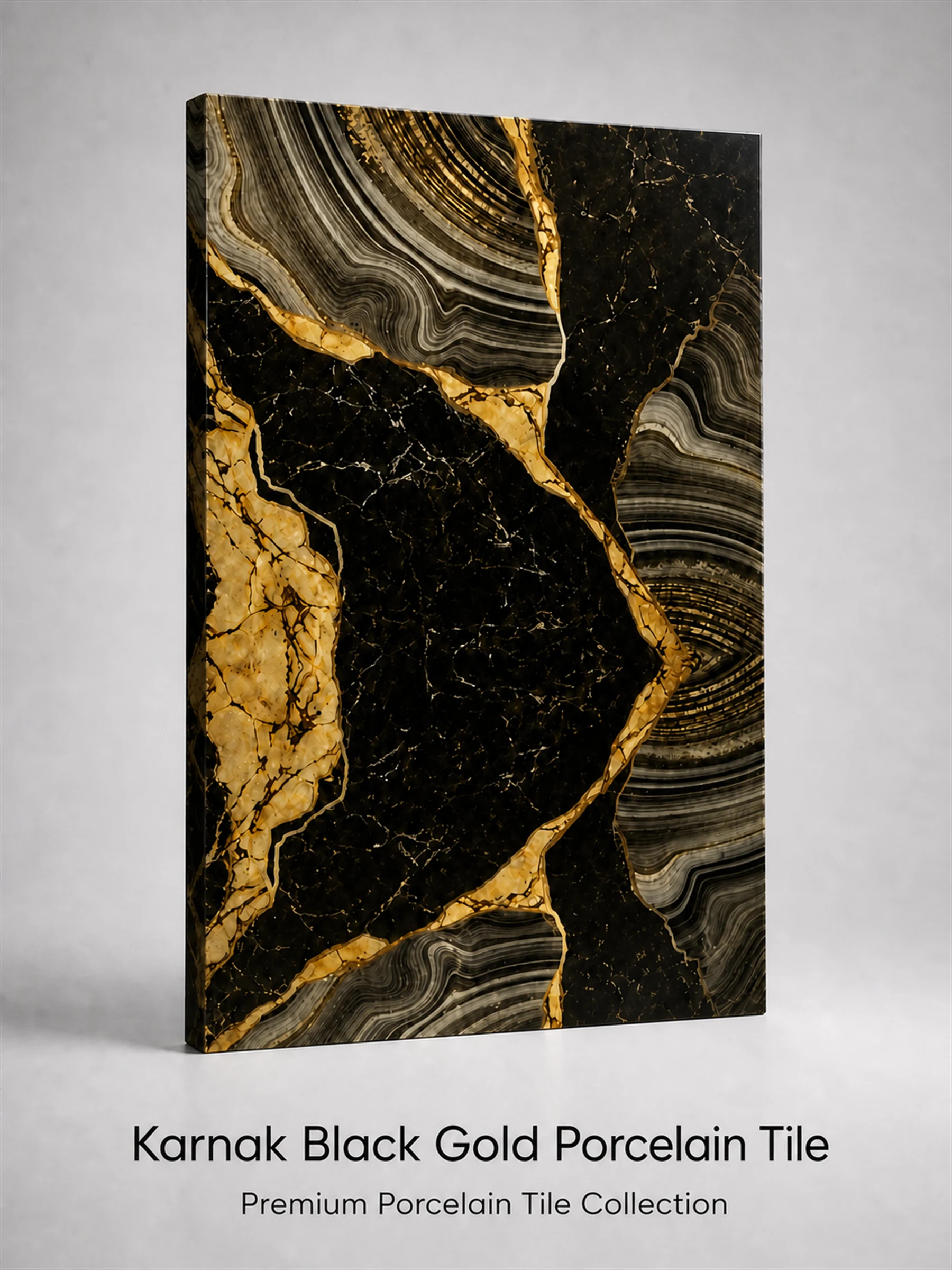 Karnak Black Gold Porcelain Tile