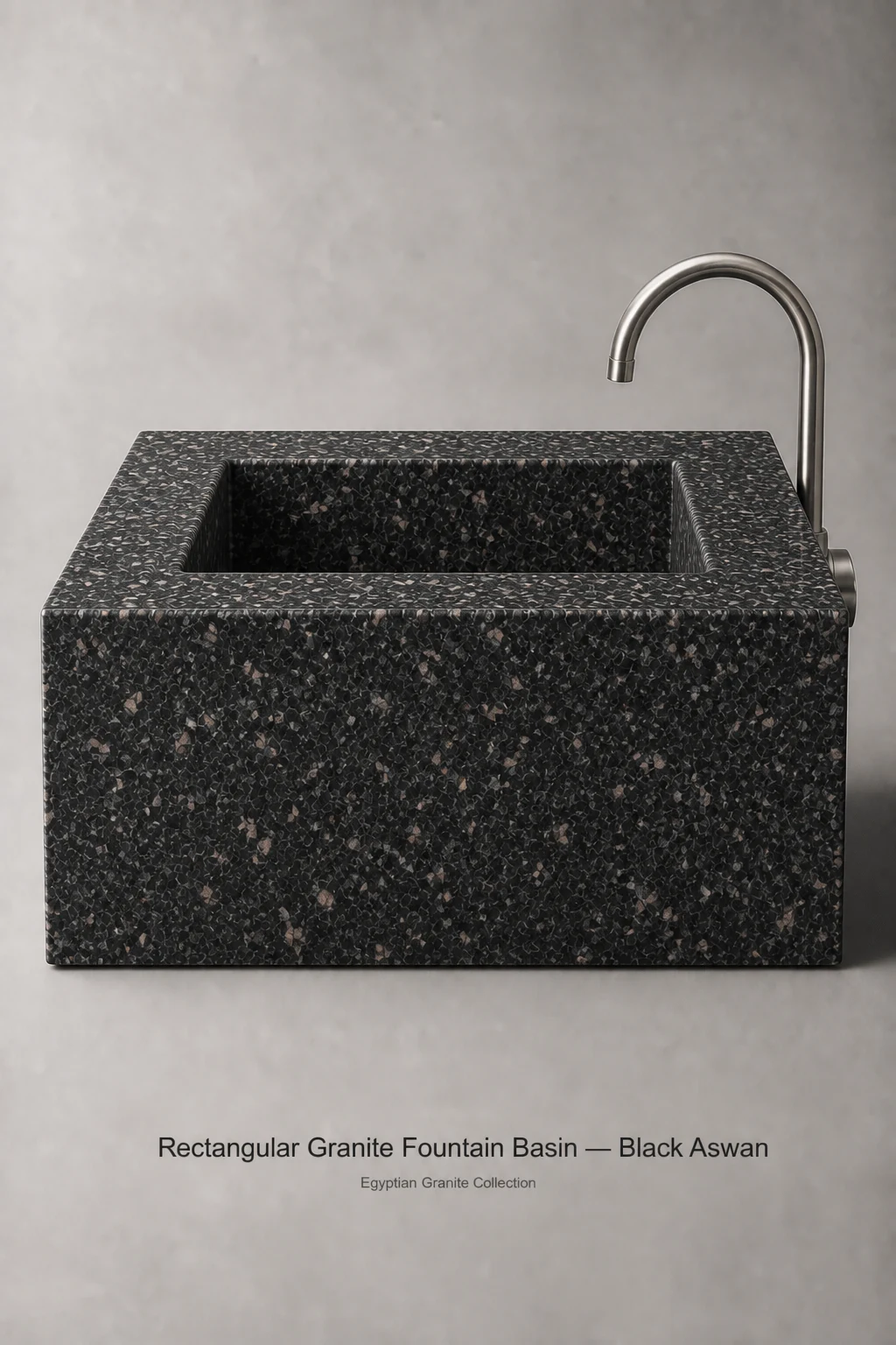 Rectangular Granite Fountain Basin