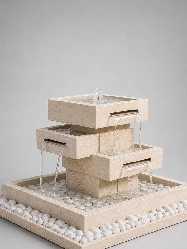 Three-Tier Stone Fountain
