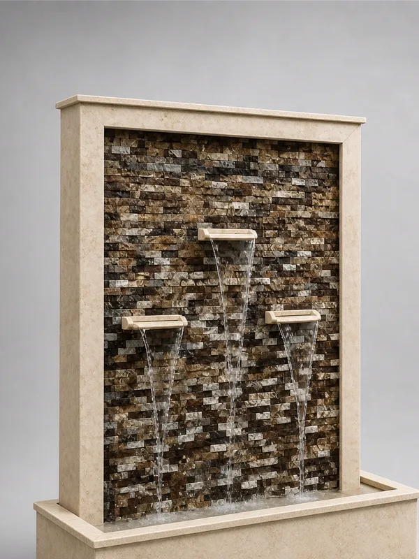 Wall Fountain with Three Spouts