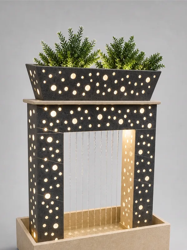 Illuminated Fountain Planter