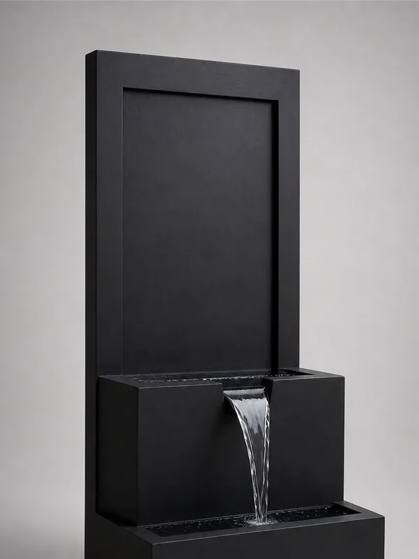 Black Two-Tier Wall Fountain