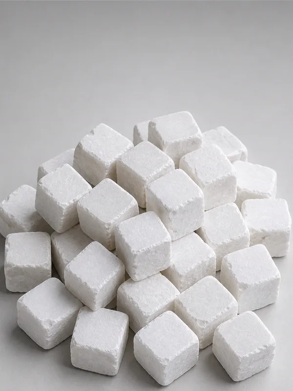 White Cubed Stone Chippings