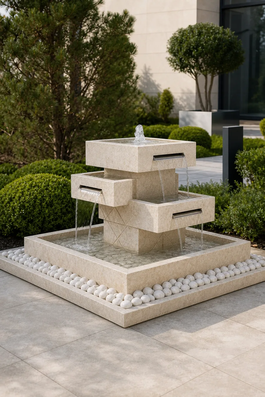 Three-Tier Stone Fountain — in real life