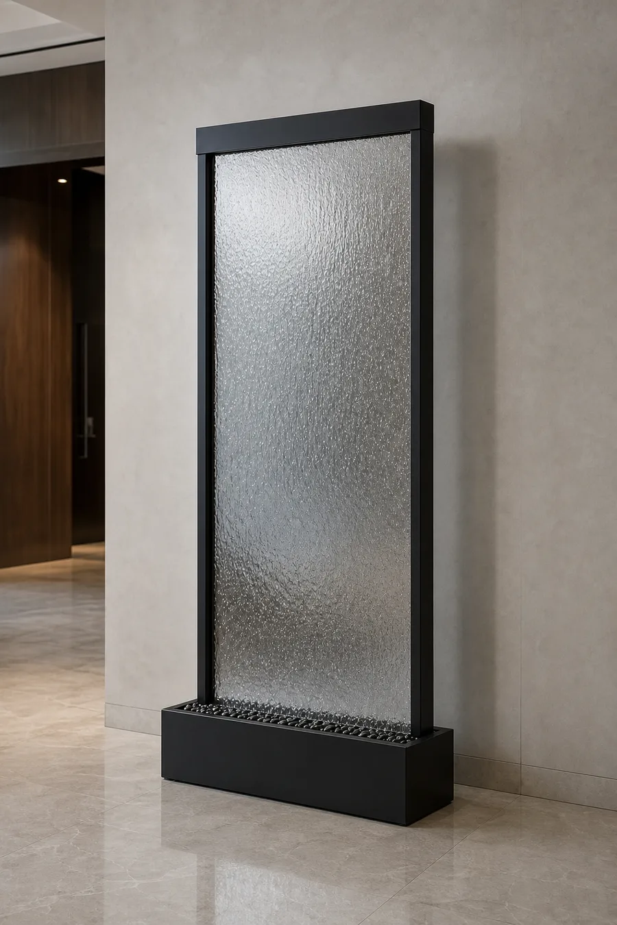 Minimalist Water Wall — in real life