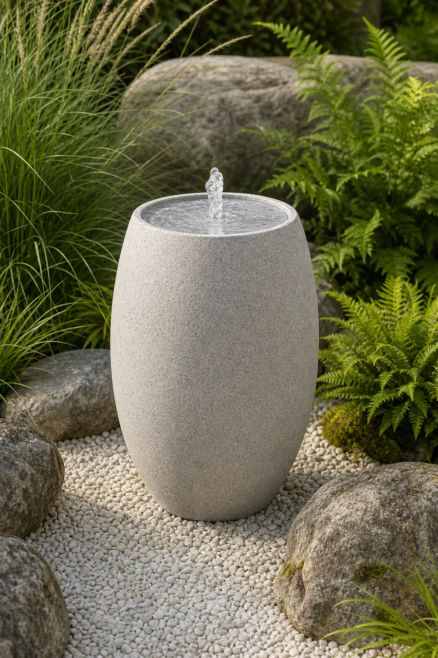 Oval Stone Fountain — in real life