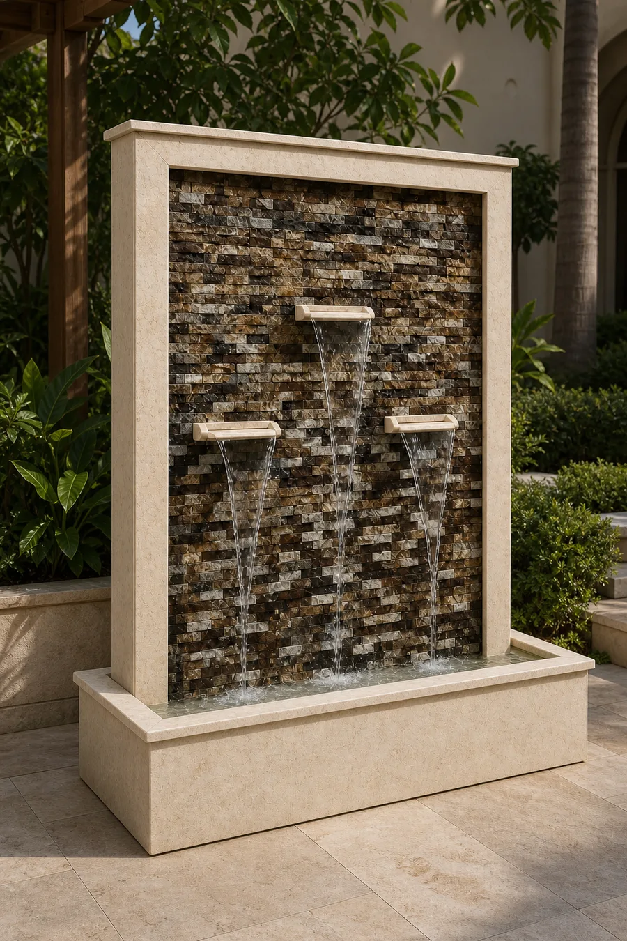 Wall Fountain with Three Spouts — in real life