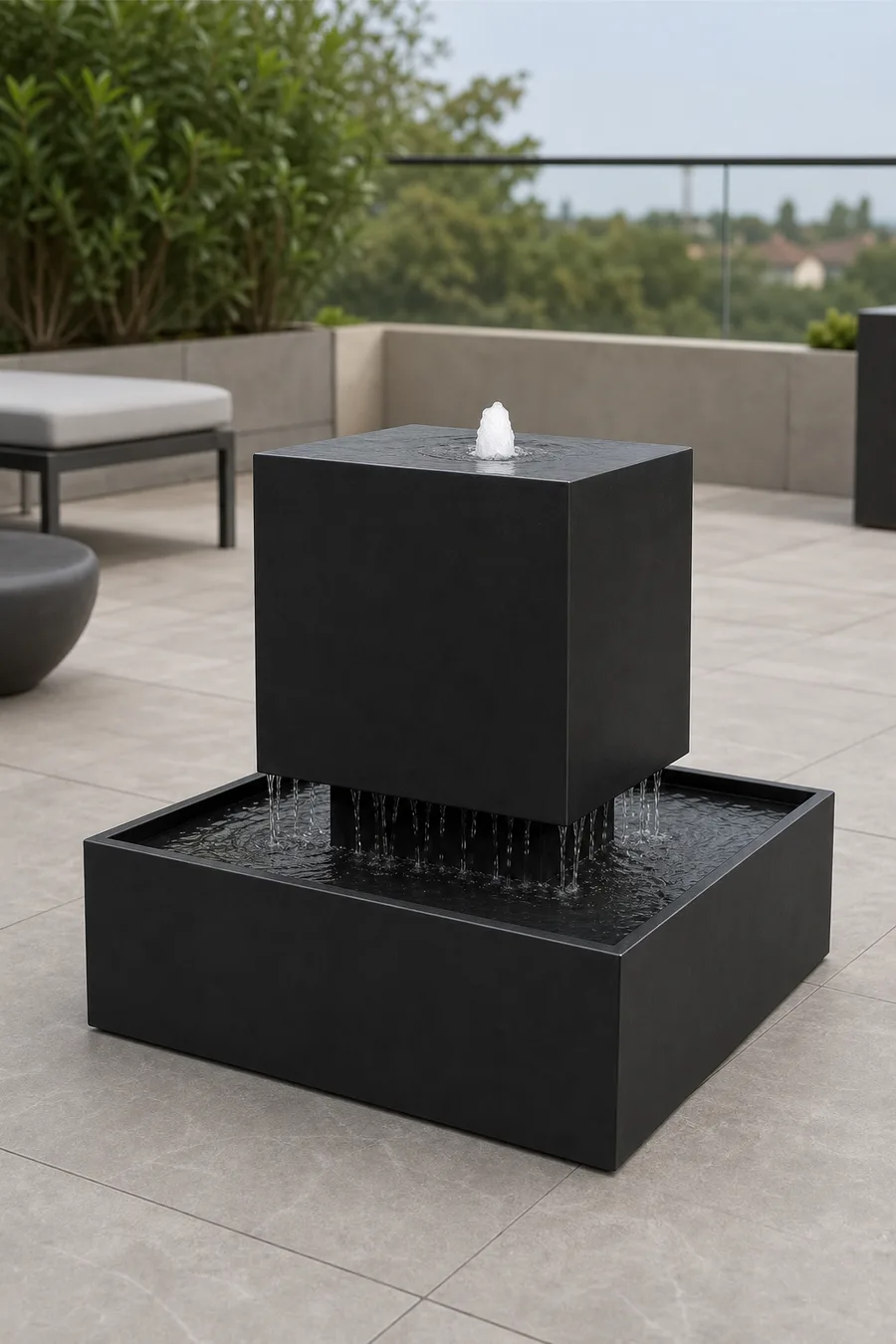 Black Cube Cascade — in real life