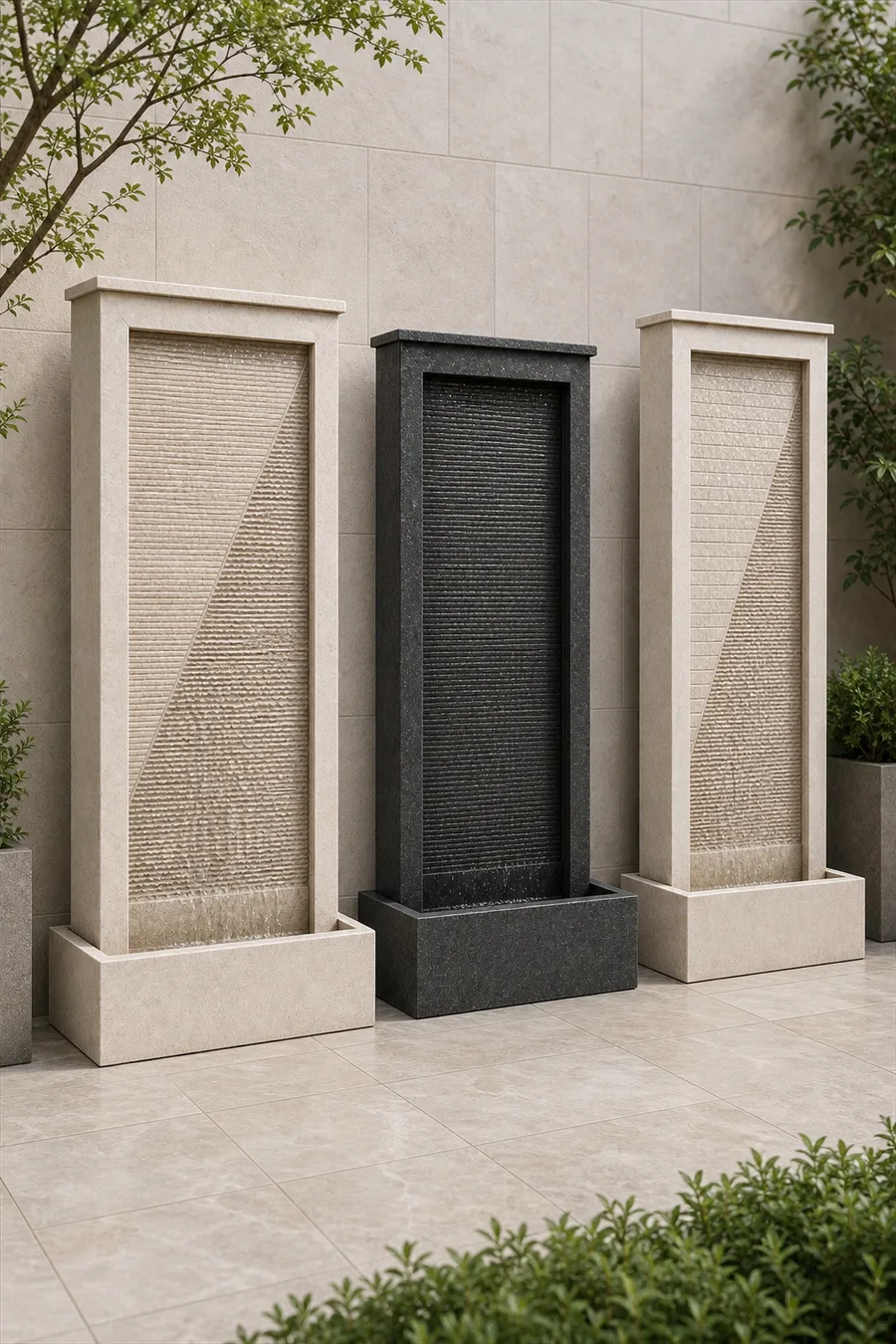 Collection of Tall Wall Fountains — in real life