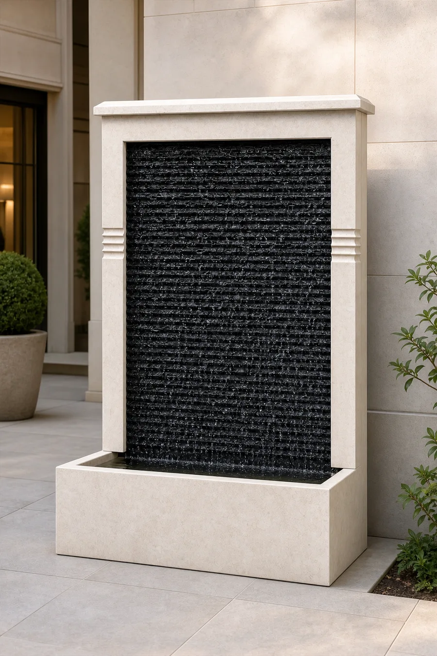Contrasting Wall Fountain — in real life