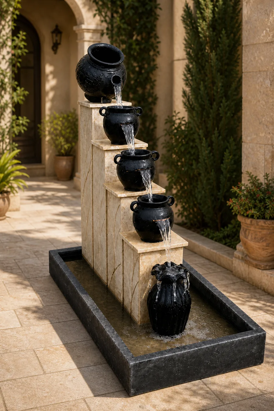 Cascading Jug Fountain — in real life