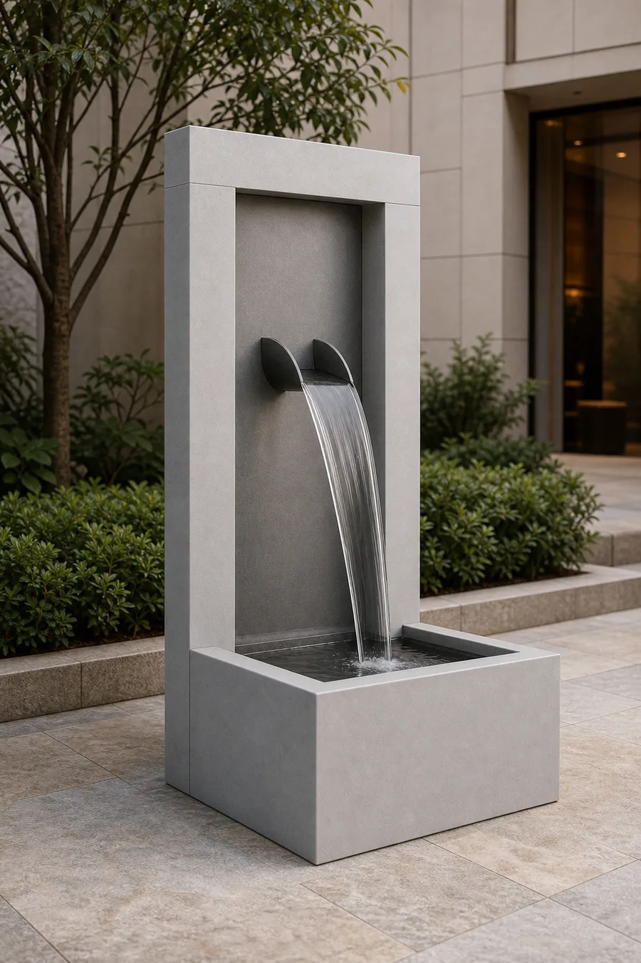 Modern Arch Fountain — in real life