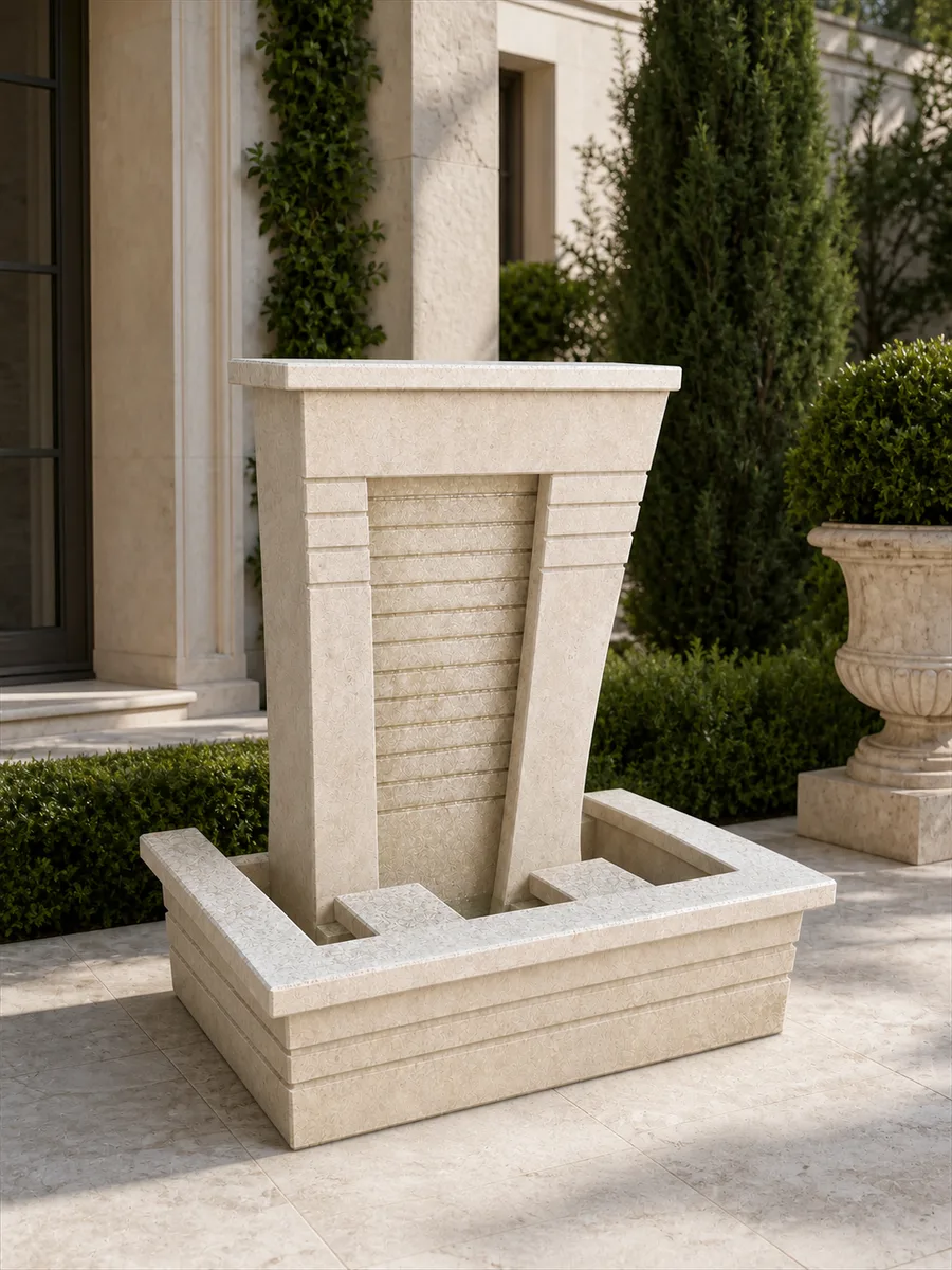 Light Fountain with Tapered Supports — in real life