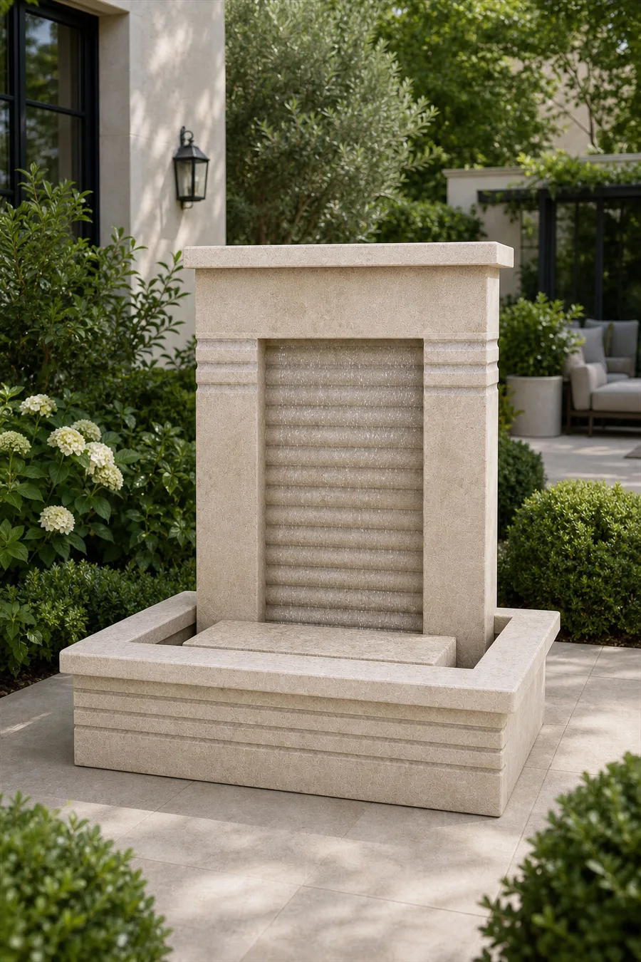 Light Fountain with Horizontal Relief — in real life