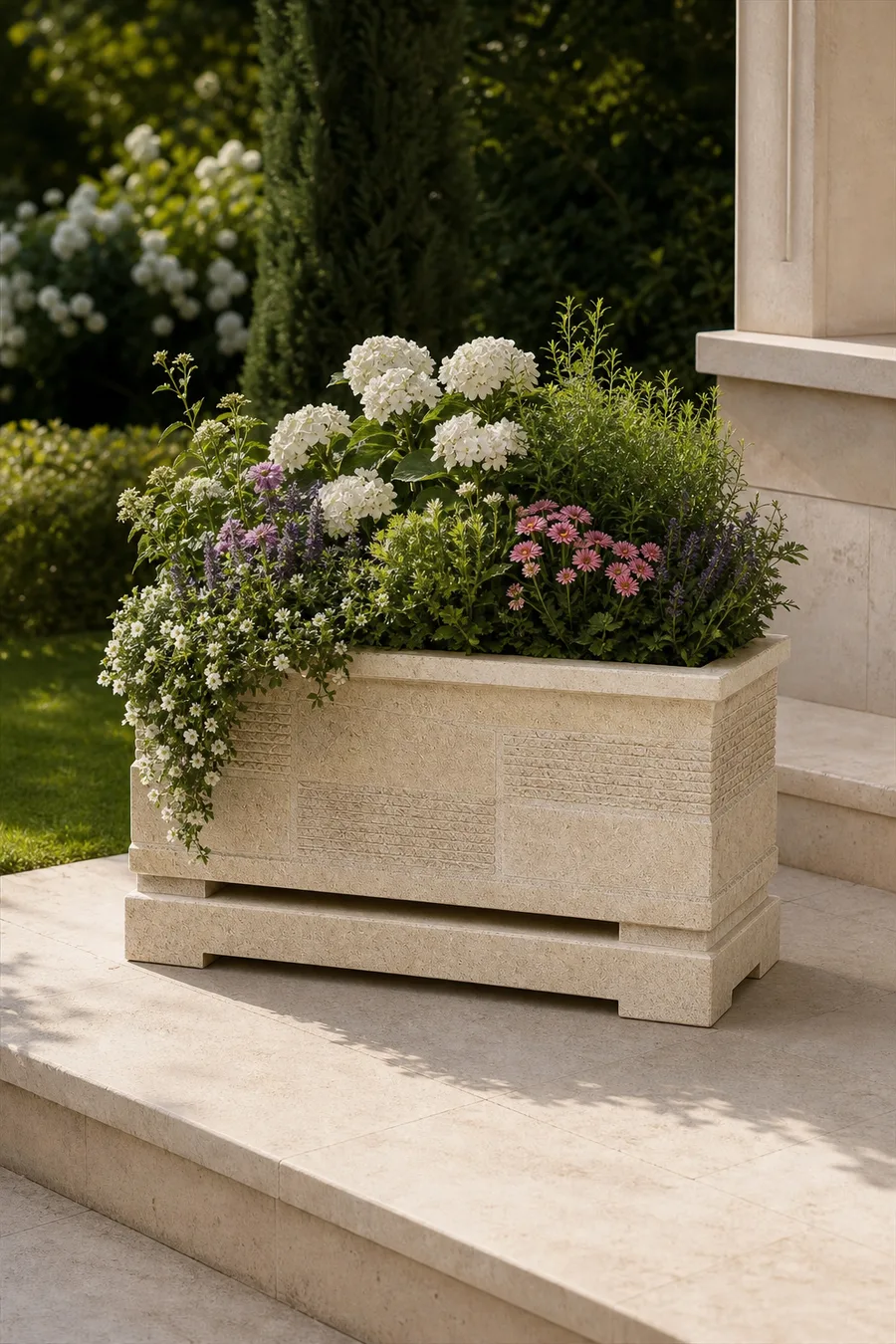 Light Stone Planters — in real life