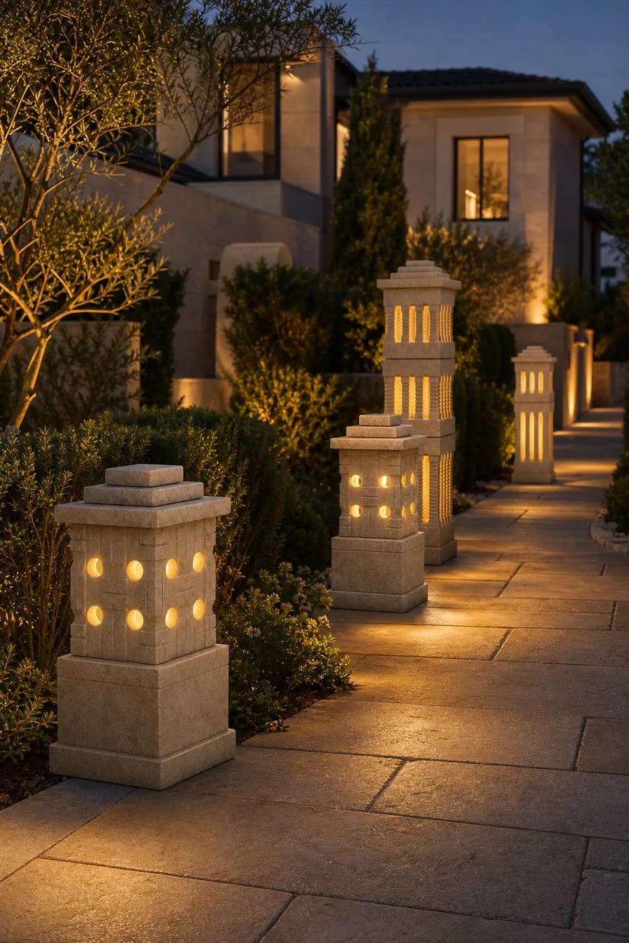 Garden Stone Lantern Collection — in real life