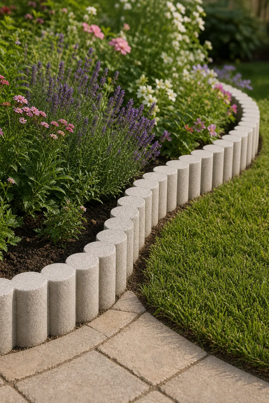 Scalloped Concrete Edging — in real life