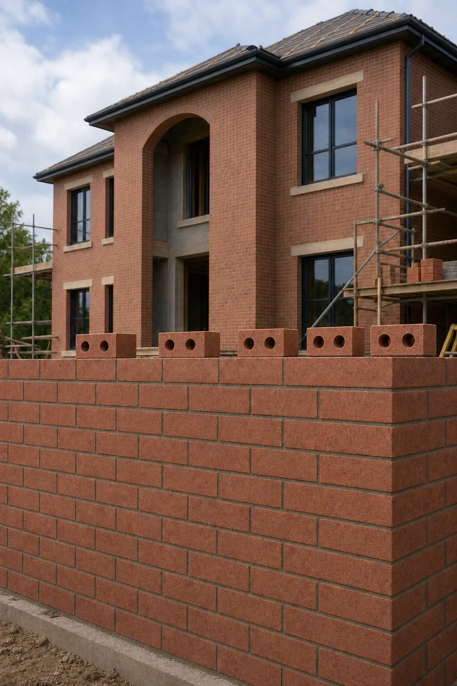Coloured Perforated Bricks — in real life