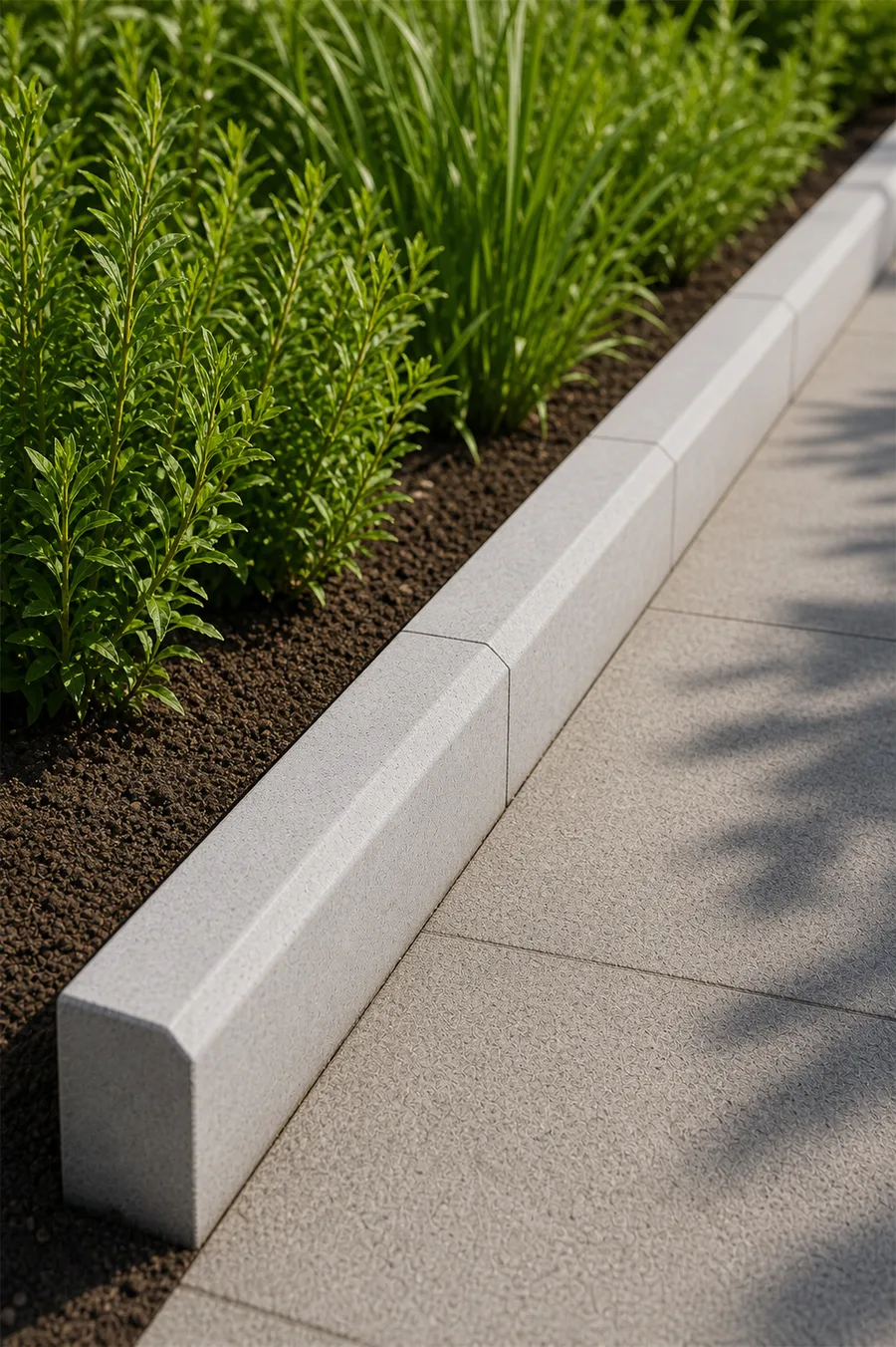 Concrete Road Kerb — in real life