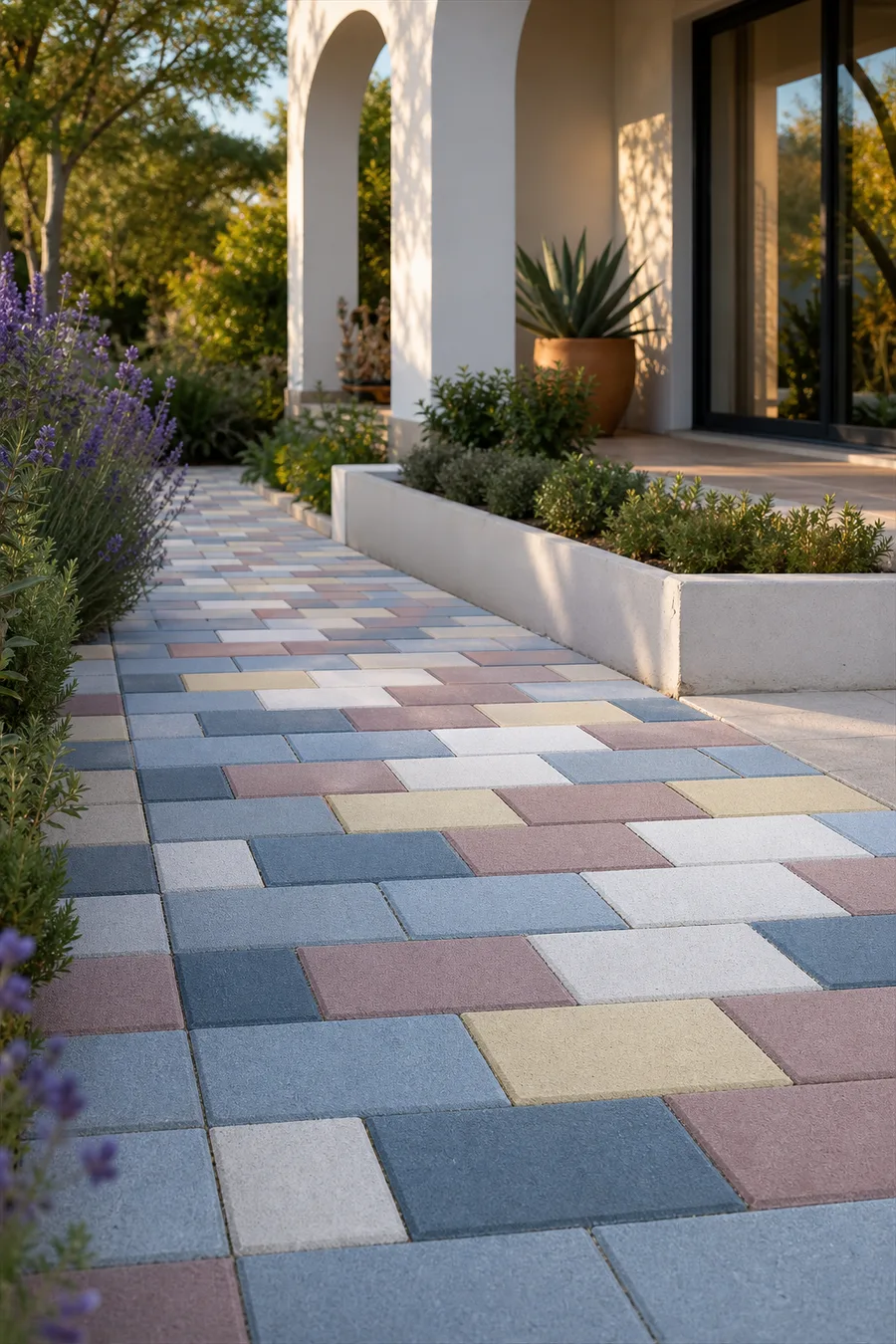 Coloured Paving Blocks — in real life